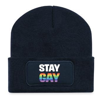 LGBTQ Pride Month - Stay Gay - Recycled Patch Beanie - french navy - Front