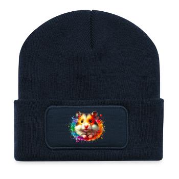 Hamster - Recycled Patch Beanie - french navy - Front