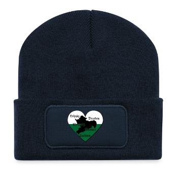 Sachsen Herz Dresden Leipzig Chemnitz Bautzen - Recycelte Patch Beanie - French Navy - Vorne