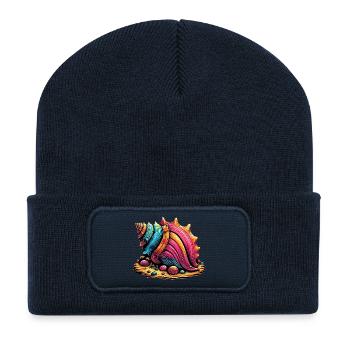 Shell - Recycled Patch Beanie - french navy - Front