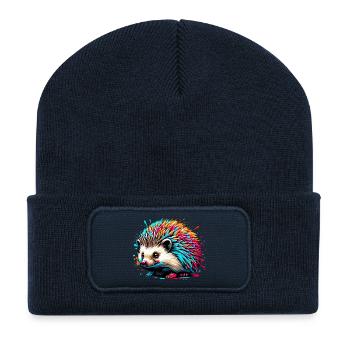 Igel - Recycelte Patch Beanie - French Navy - Vorne