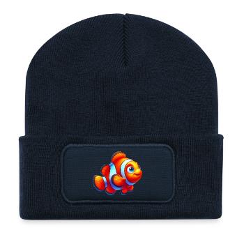Poisson-clown - Beanie recyclé à patch - bleu marine - Devant