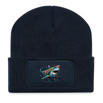 Hai - Recycelte Patch Beanie - French Navy - Vorne
