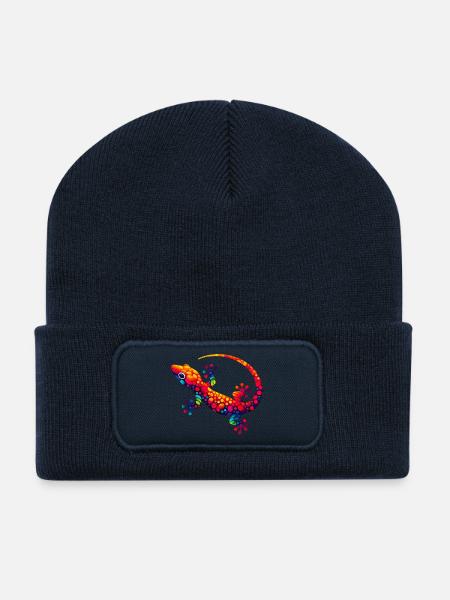 Gecko - Recycelte Patch Beanie - French Navy