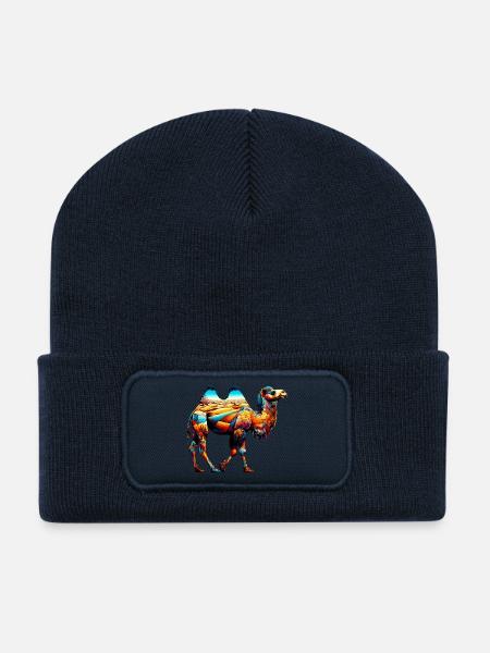 Kamel - Recycelte Patch Beanie - French Navy