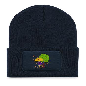 Herbstwetter - Recycelte Patch Beanie - French Navy - Vorne