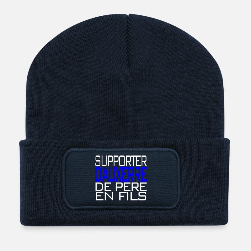 Unterstützung von Auxerre Vater und Sohn - Recycelte Patch Beanie - French Navy
