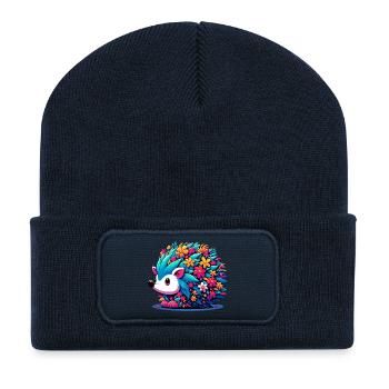 Hedgehog - Recycled Patch Beanie - french navy - Front