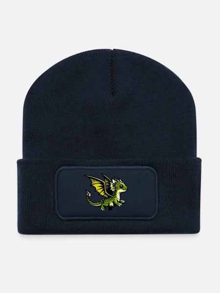 Drache - Recycelte Patch Beanie - French Navy
