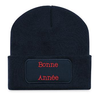 HAPPY NEW YEAR. NEW YEAR'S EVE. NEW YEAR - Recycled Patch Beanie - french navy - Front