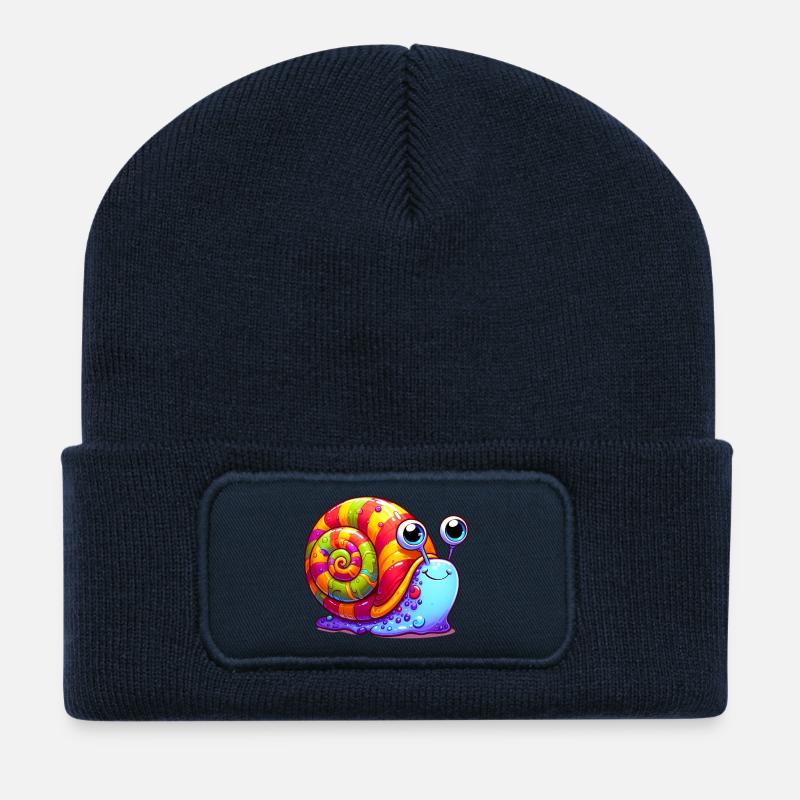 Schnecke - Recycelte Patch Beanie - French Navy