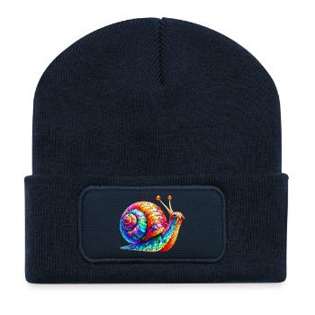 Schnecke - Recycelte Patch Beanie - French Navy - Vorne