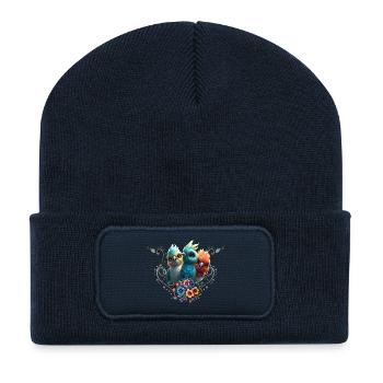The Happy Bird Gang - Recycled Patch Beanie - french navy - Front