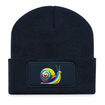 Schnecke - Recycelte Patch Beanie - French Navy - Vorne