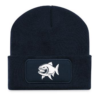 piranha - Recycled Patch Beanie - french navy - Front