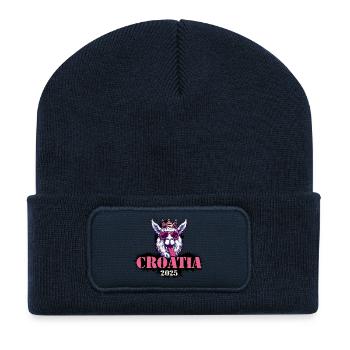 Croatia 2025 Alpaka - Recycelte Patch Beanie - French Navy - Vorne