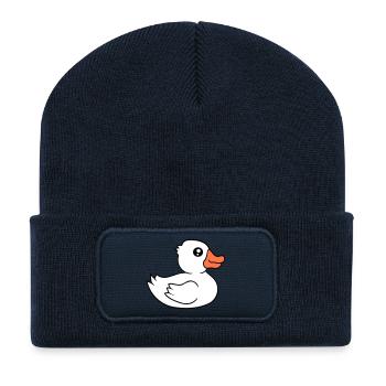 Canard Baignades Lac Rivière Eau Mer Vacances Plaisir - Beanie recyclé à patch - bleu marine - Devant