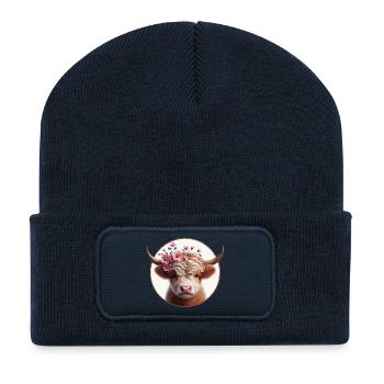 Highlander Kalb 3 - Recycelte Patch Beanie - French Navy - Vorne