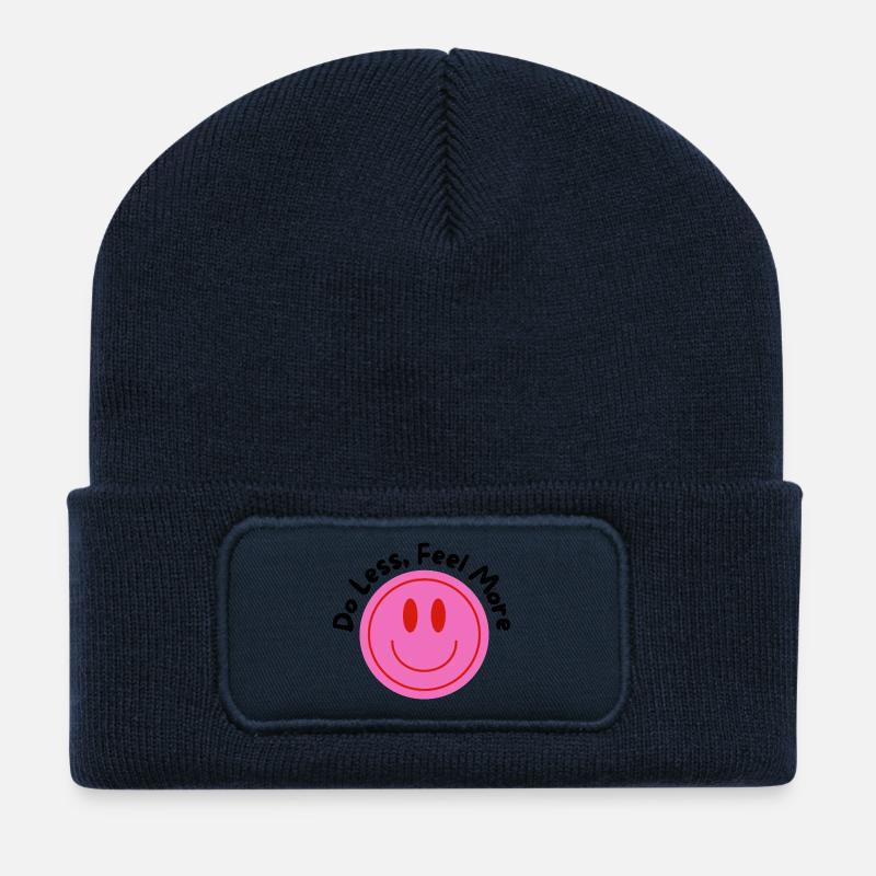 DO LESS-FEEL MORE - Recycelte Patch Beanie - French Navy