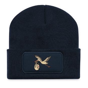 Storch & Baby - Recycelte Patch Beanie - French Navy - Vorne