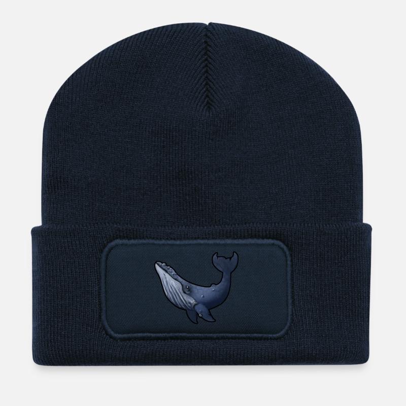 Buckelwal - Recycelte Patch Beanie - French Navy