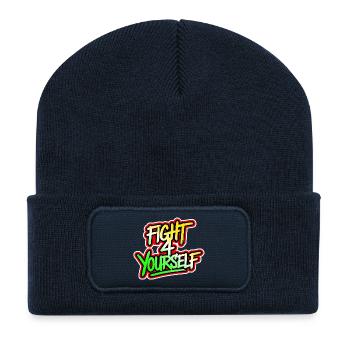 Combattez-vous à 4 vous-même - Beanie recyclé à patch - bleu marine - Devant