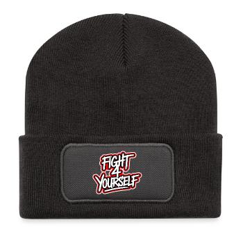 Fight 4 yourself - Recycled Patch Beanie - dark grey - Front