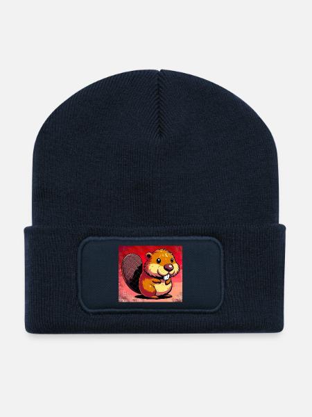 Bieber - Recycelte Patch Beanie - French Navy