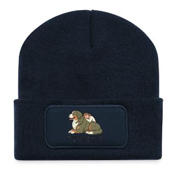 Mein Hund ist ein sanfter Riese, kein Wachhund. - Recycelte Patch Beanie - French Navy - Vorne