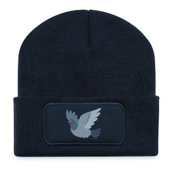 Fliegende Stadttaube Tauben - Recycelte Patch Beanie - French Navy - Vorne