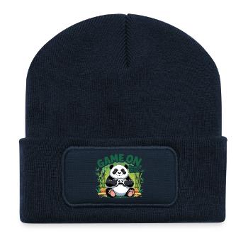 Panda Game Friend Bamboo Style - Recycled Patch Beanie - french navy - Front