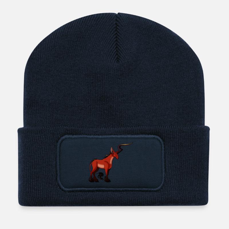 Cornembras - Beanie recyclé à patch - bleu marine