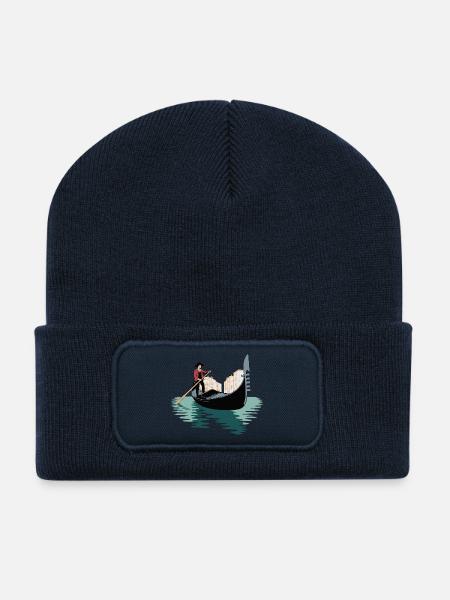 Venetian Gondola Adventure - Recycled Patch Beanie - french navy