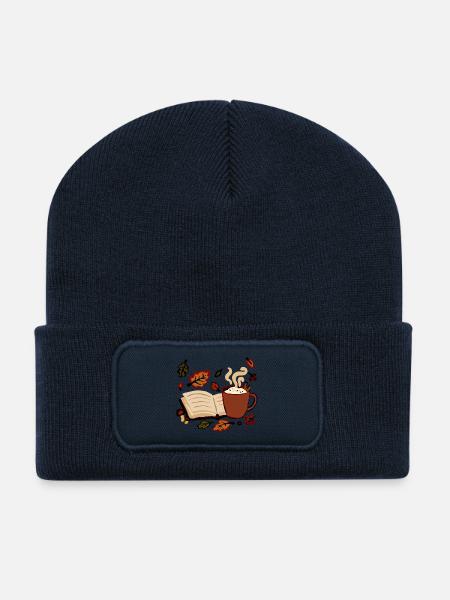 Kaffeeduft & Buchgeflüster...Herbsttraumdesign - Recycelte Patch Beanie - French Navy