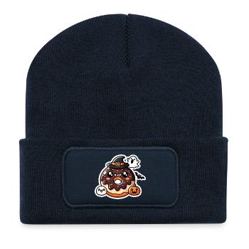 Halloween Donut - Recycelte Patch Beanie - French Navy - Vorne