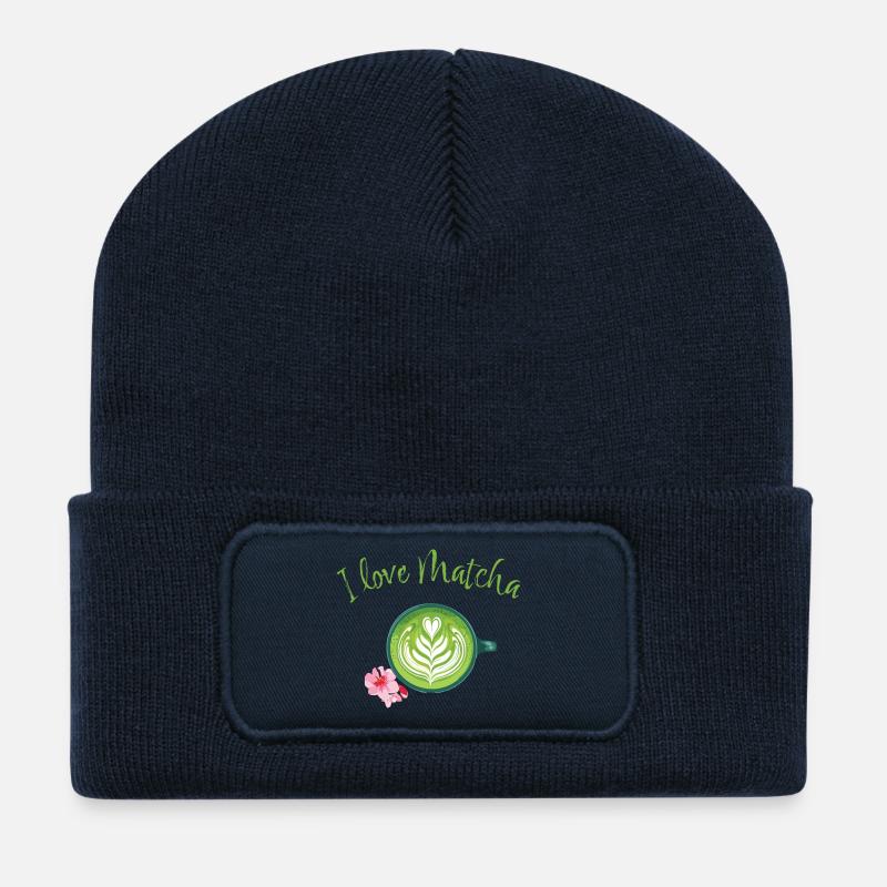 Matcha love - Recycled Patch Beanie - french navy