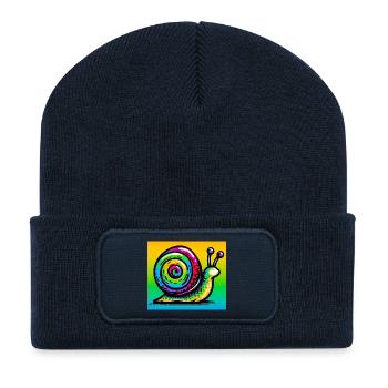 Schnecke - Recycelte Patch Beanie - French Navy - Vorne