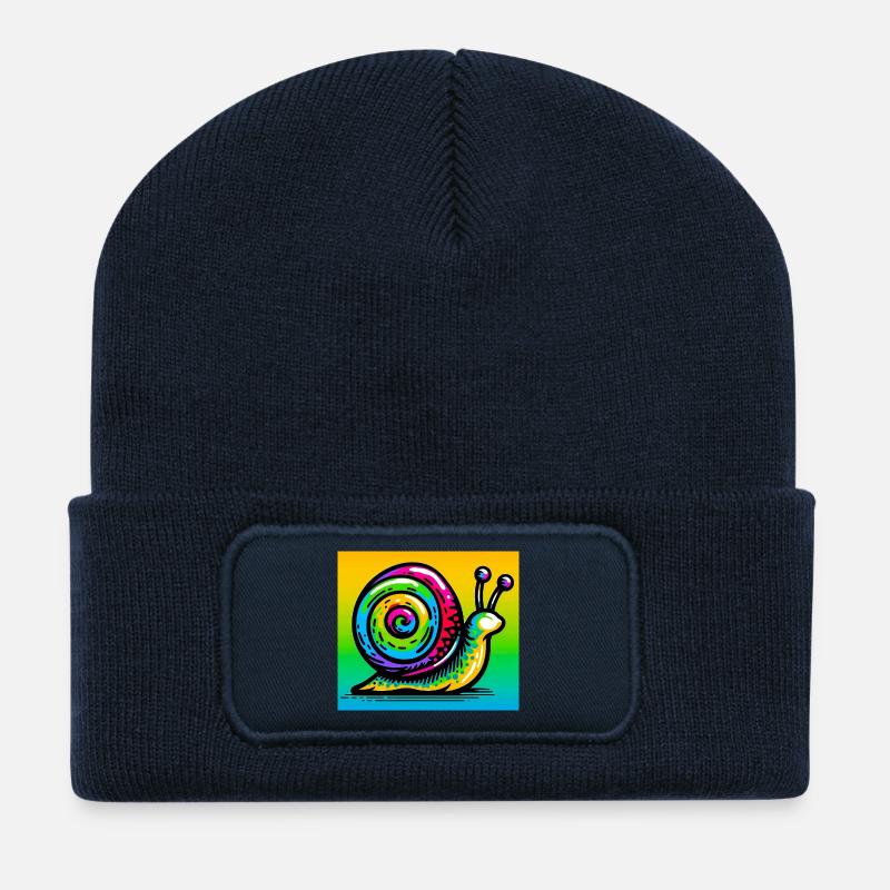 Schnecke - Recycelte Patch Beanie - French Navy
