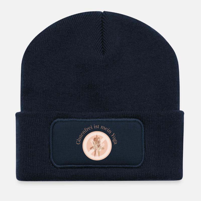 Glutenfrei ist mein Yoga - Recycelte Patch Beanie - French Navy