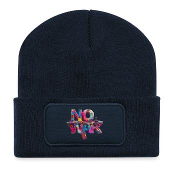 No War Colorful Gun Art - Recycled Patch Beanie - french navy - Front