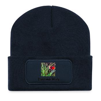 Beauté dangereuse dans la nature Japonais mille - Beanie recyclé à patch - bleu marine - Devant