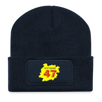 Map Lot et Garonne 47 - Recycled Patch Beanie - french navy - Front