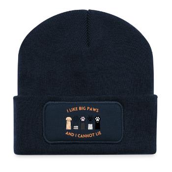 Big Paws Funny Pet Shirt - Recycelte Patch Beanie - French Navy - Vorne