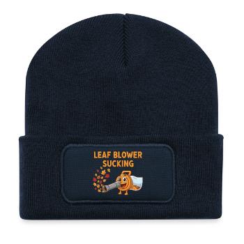 Spooktacular Leaf Blower Shirt, Funny Fall T-Shirt - Recycled Patch Beanie - french navy - Front