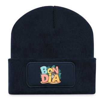 Geschenk Katalanische Kultur Gut Dia Ausdruck Region - Recycelte Patch Beanie - French Navy - Vorne