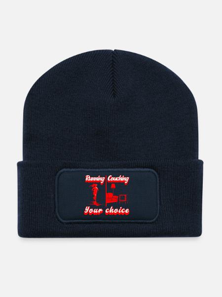Running or couching? The choice is yours! - Recycled Patch Beanie - french navy