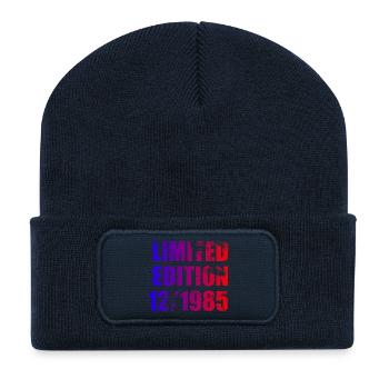 40. Geburtstag Limited Edition 12/1985 - Recycelte Patch Beanie - French Navy - Vorne