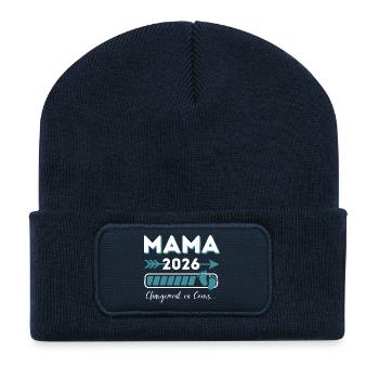 Mama 2026 Loading Modern Style - Recycled Patch Beanie - french navy - Front