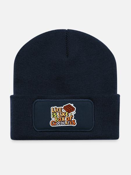Life Is Like a Box of Chocolates - Recycelte Patch Beanie - French Navy