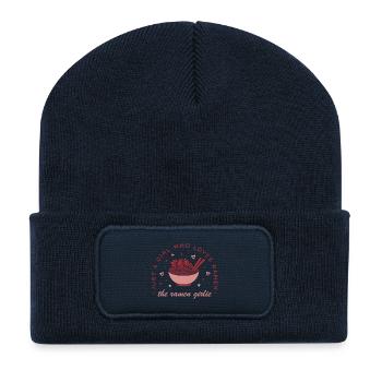 Just a girl who loves Ramen noodles kawaii girly - Recycled Patch Beanie - french navy - Front
